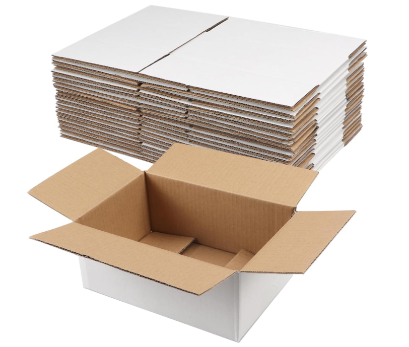 White Corrugated Cardboard Box