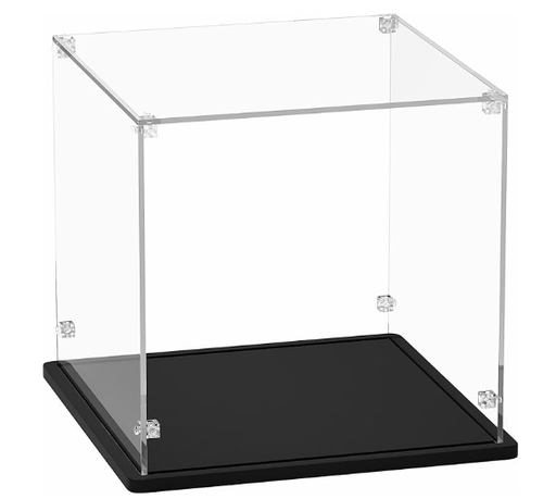 Thick Acrylic Display Box with Black Wooden Base 30cm*30cm*30cm