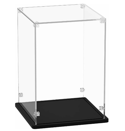 Thick Acrylic Display Box with Black Wooden Base 20cm*20cm*30cm