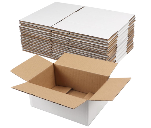 White Corrugated Cardboard Box